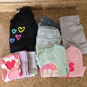 Kids Mixed Clothing Bundle - Hearts & Pastels